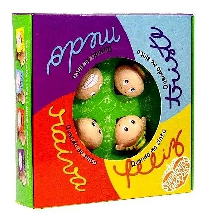 Coleção Sentimentos e Emoções - 4 Livros + 4 Dedoches