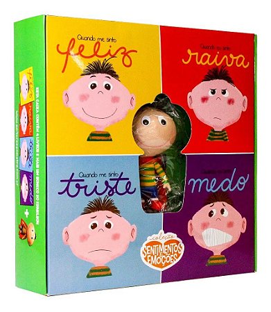 Coleção Sentimentos e Emoções - 4 Livros + 1 Boneco