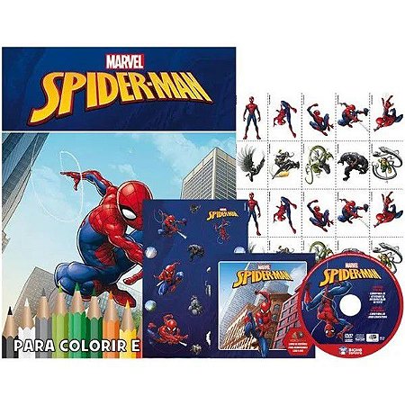 Kit 5 em 1 com DVD - Marvel - Spider-Man