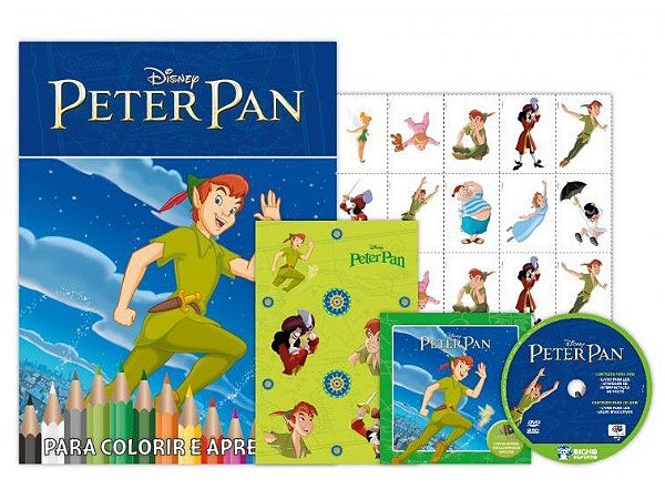 Kit 5 em 1 com DVD - Disney - Peter Pan