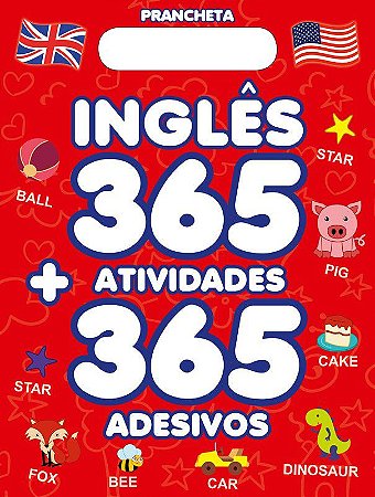Prancheta - Inglês - 365 Atividades + 365 Adesivos