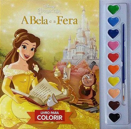 Livro Para Colorir - Aquarela - Disney - A Bela e a Fera