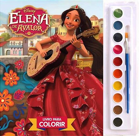 Livro Para Colorir - Aquarela - Disney - Elena de Avalor