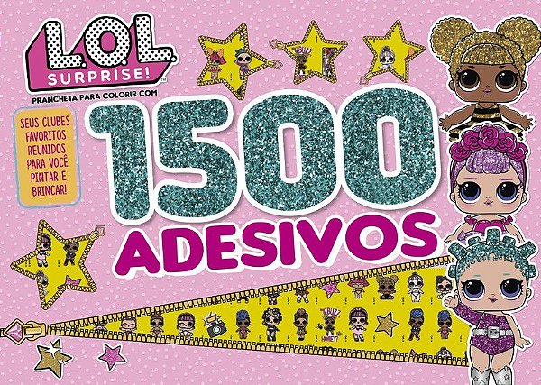 Prancheta para Colorir Com 1500 Adesivos - LOL Surprise