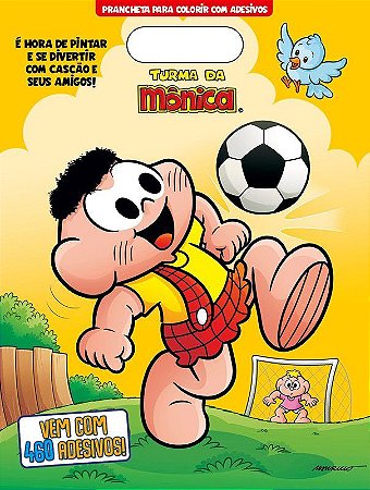 Prancheta p/ Colorir c/ Adesivos da Turma da Mônica - Cascão