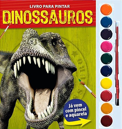 Livro Para Pintar com Aquarela - Dinossauros
