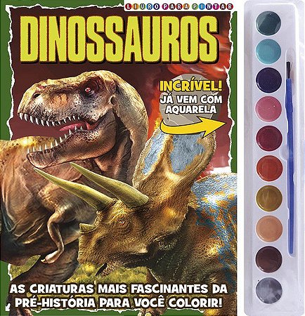 Livro Para Pintar com Aquarela - Dinossauros - Criatu. Fasc.