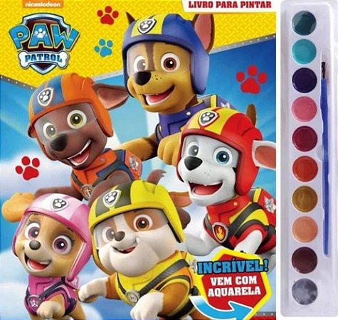 Livro Para Pintar com Aquarela - Paw Patrol
