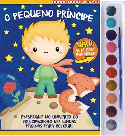 Livro Para Pintar com Aquarela - O Pequeno Príncipe