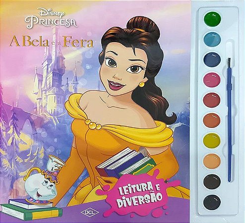 Leitura e Diversão - Aquarela - Disney - A Bela e a Fera