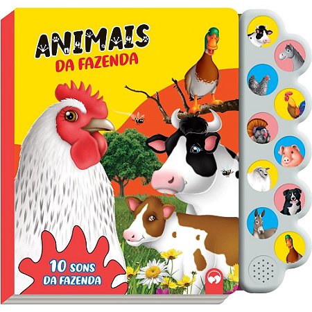 Livro Sonoro - 10 Sons - Animais da Fazenda