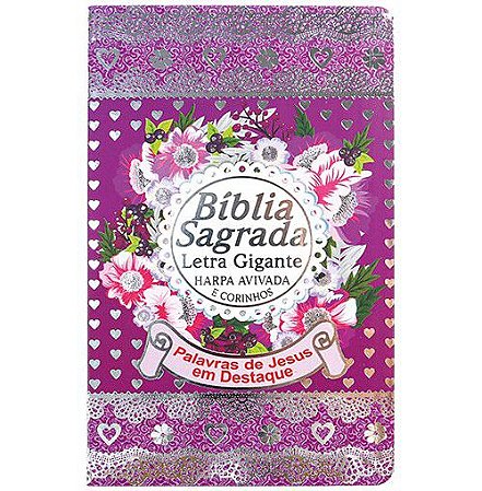 Bíblia Sagrada - Harpa Avivada e Corinhos - Laminada - Lilás