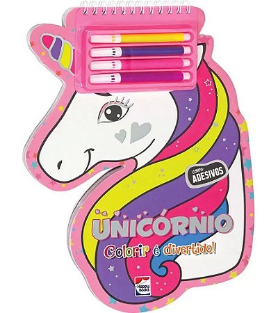 Colorir é Divertido - com Adesivos - Unicórnio