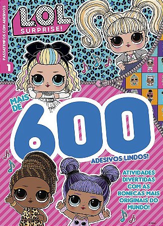 Passatempos com Adesivos 1 - 600 Adesivos - L.O.L. Surprise