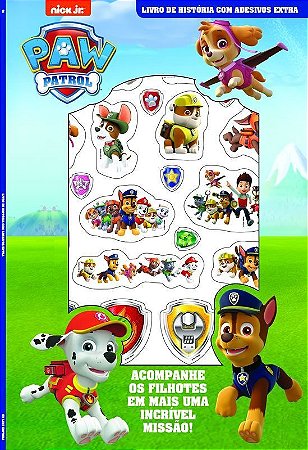 Livro de História com Adesivos Extra - Paw Patrol