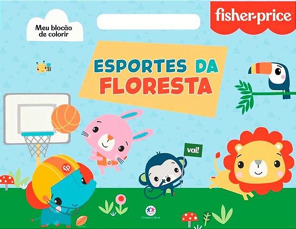 Meu Blocão de Colorir - Fisher-Price - Esportes da Floresta