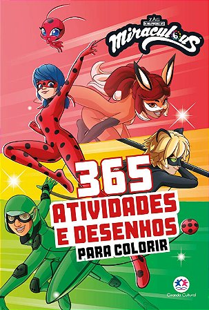 Livro: 365 Atividades e Desenhos Para Colorir - Miraculous