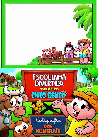 Escolinha Divertida - Chico Bento - Caligrafia dos Numerais
