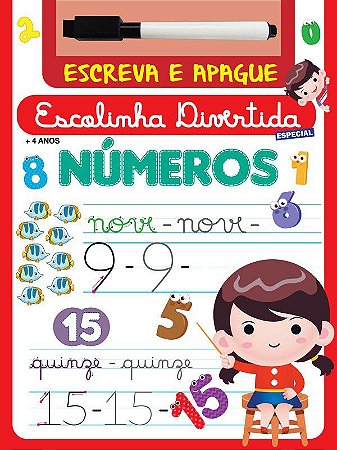 Escreva e Apague - Escolinha Divertida Especial - Números