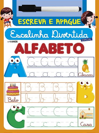 Escreva e Apague - Escolinha Divertida Especial - Alfabeto
