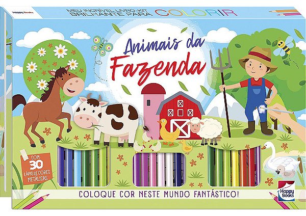 Meu Incrível Livro-Kit Brilhante Para Colorir - Fazenda