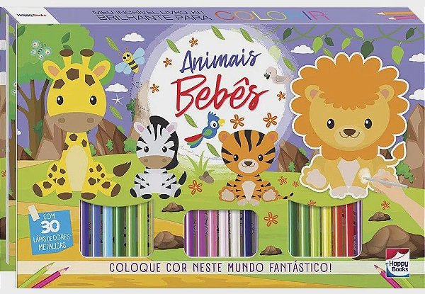 Meu Incrível Livro-Kit Brilhante p/ Colorir - Animais Bebês