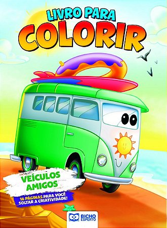 Livro p/ Colorir Máquinas Radicais - Veículos Amigos