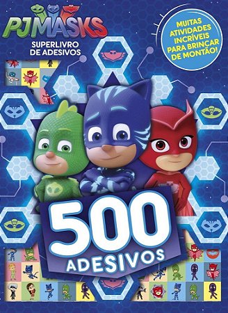 Superlivro de Adesivos - 500 Adesivos - PJ Masks