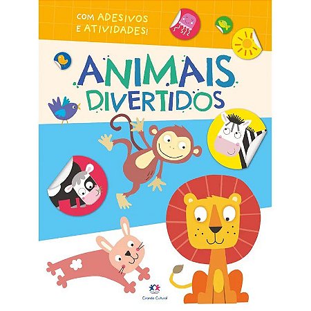 Livro com Adesivos e Atividades - Animais divertidos