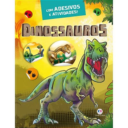 Livro com Adesivos e Atividades - Dinossauros