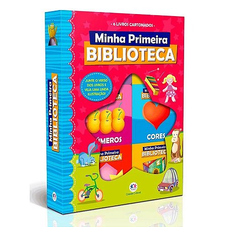 Box c/ 6 Minilivros - Minha Primeira Biblioteca