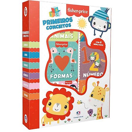 Box c/ 6 Minilivros - Fisher-Price - Primeiros Conceitos