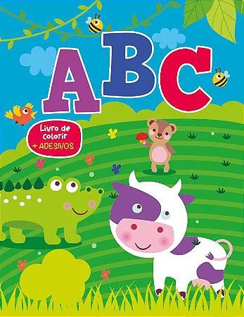 Livro de Colorir com Adesivos - ABC