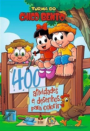 Livro: 400 Atividades e Desenhos para Colorir - Chico Bento