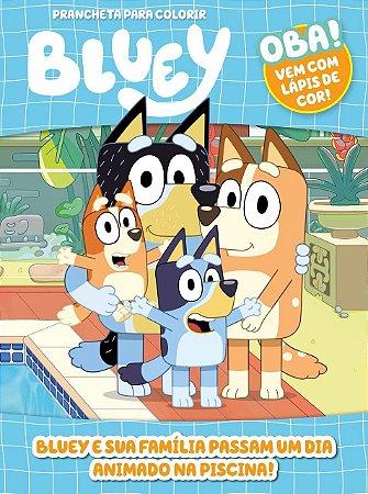 Prancheta Para Colorir - Bluey e sua Família
