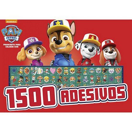 Prancheta Para Colorir com 1500 Adesivos - Patrulha Canina
