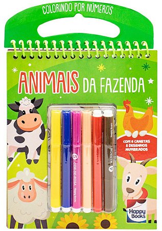 Colorindo por Números - Animais da Fazenda