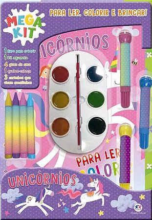 Megakit para Ler, Colorir e Brincar - Unicórnios