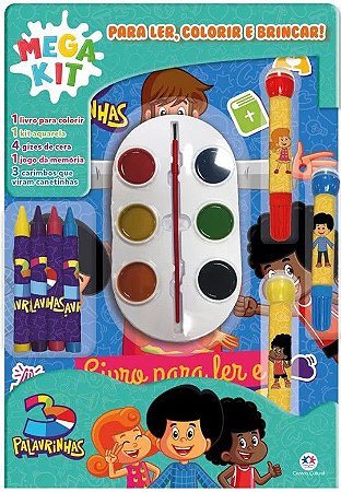 Megakit para Ler, Colorir e Brincar - 3 Palavrinhas