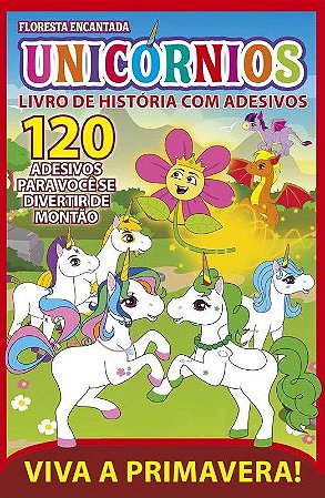 História c/ Adesivos - Floresta Encantada - Unicórnios