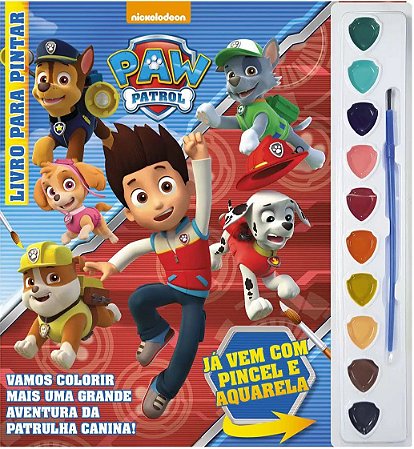 Livro Para Pintar com Aquarela - Patrulha Canina 02