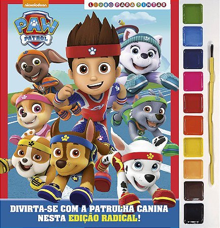Livro Para Pintar com Aquarela - Patrulha Canina 01