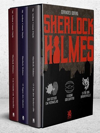 Box com 3 Livros - Grandes Obras Sherlock Holmes