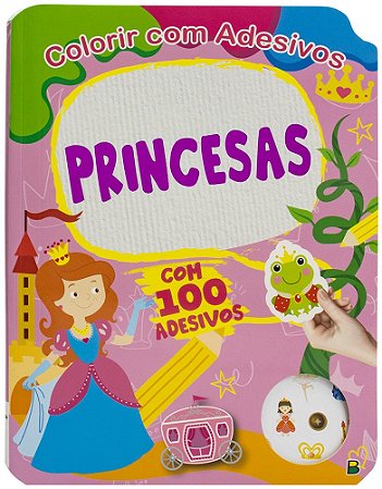 Colorir com Adesivos - Princesas