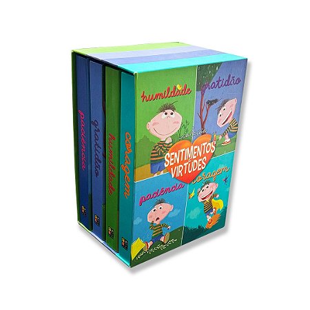 Box com 4 Livros - Sentimentos e Virtudes