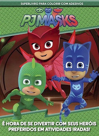 Superlivro para Colorir com Adesivos - PJ Masks