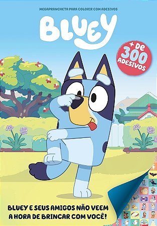 Megaprancheta para Colorir com Adesivos - Bluey