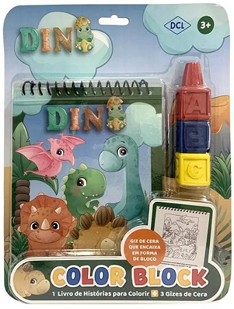 Kit Color Block - Dinossauros