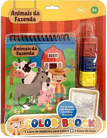 Kit Color Block - Animais da Fazenda