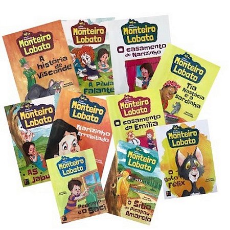 Box com 10 Livros - Coleção Trenzinho - Monteiro Lobato
